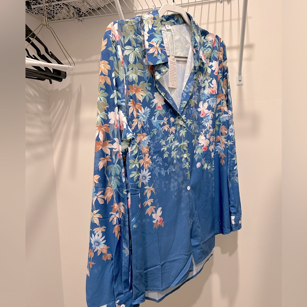 Brand-new floral button-down top